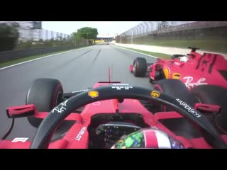 @scuderiaferrari leclerc steers two times towards vettel in this tight situation, even though he гп бразилии 2019