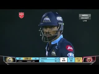 Cricket, ipl 2022 final moments of punjab kings vs gujarat titans april 8