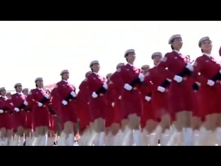 Китайские девушки военный парад ( катюша ) mp4