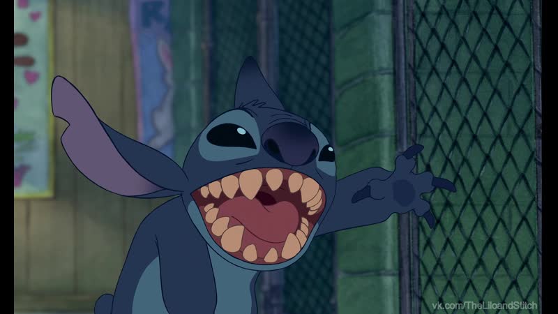 Лило и стич "здравствуй"