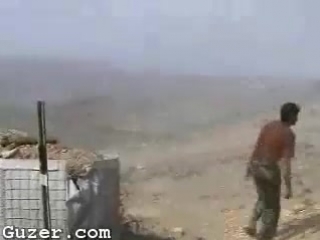 Rocket launcher kicks iraqi soldier iraqi war video tape