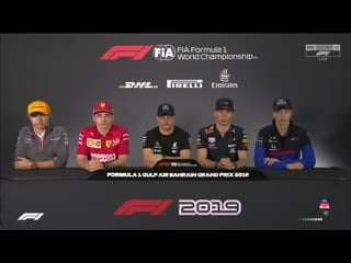 F1 2019 r02 bahrain grand prix drivers press conference skyf1hd 1080p