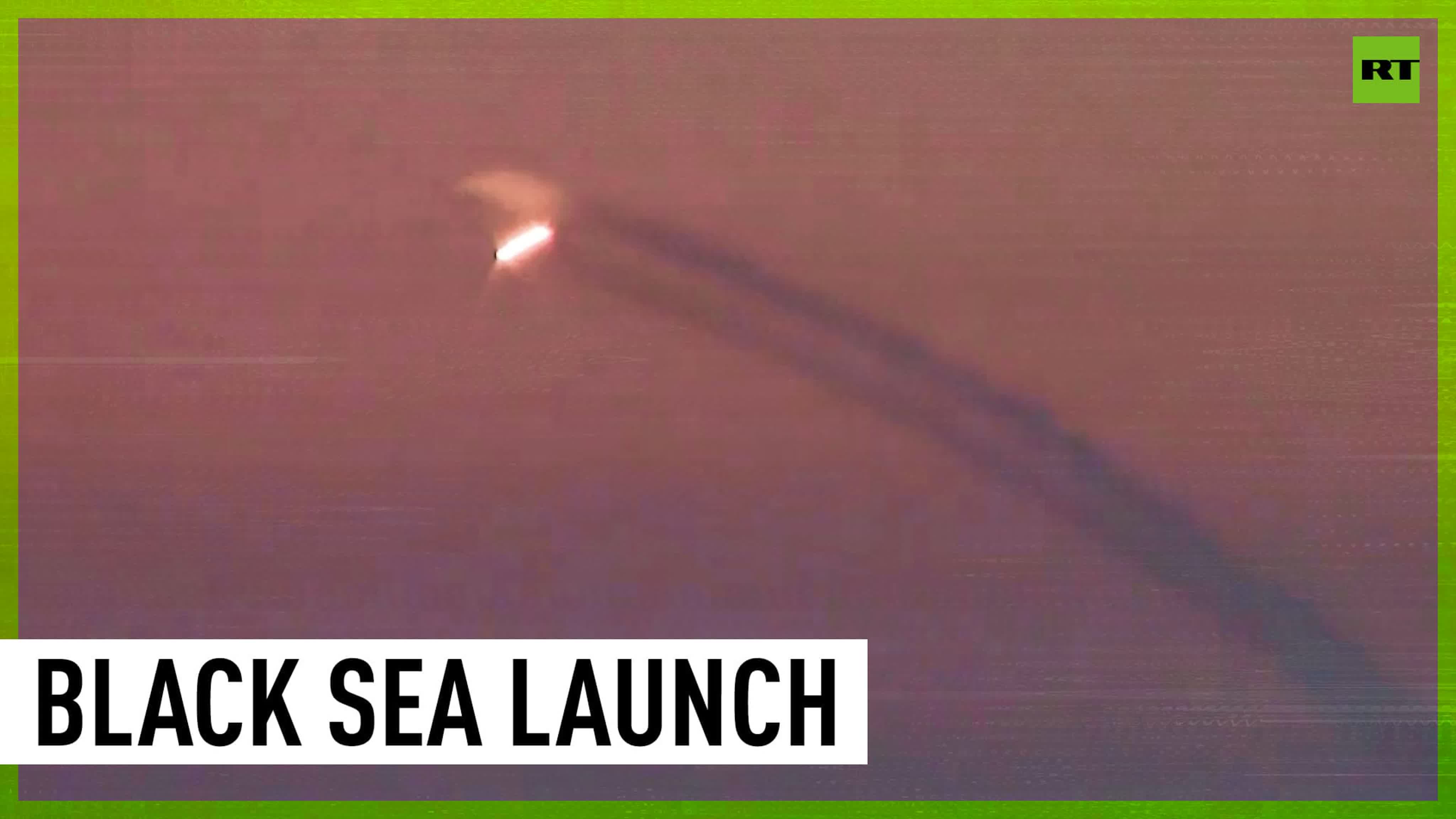 Kalibr missiles launch from black sea fleet submarine