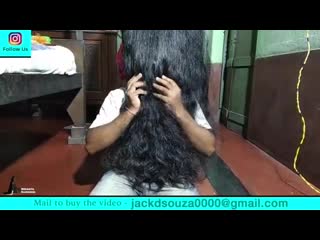 Husband making long hair bun lh bengali housewife