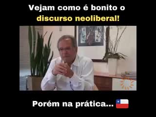 Veja como é bonito o discurso neoliberal porém na pratica