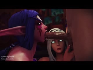 Night elf x porn elf group sex; bbc; minet; blowjob; deepthroat; facefuck; handjob; 3d sex porno hentai; [world of warcraft]