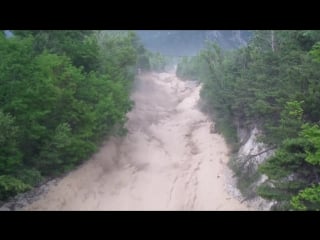Illgraben lave torrentielle, murgang, debris flow part 1 minute 0 10