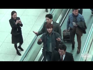 Lee min ho 20140220 incheon airport 중국 출국 일라잇