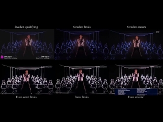Heroes eurovision and melodifestivalen 6 x split screen