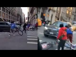 Gang of 50 teens smash up suv in brazen daylight porn on new yorks fifth avenue