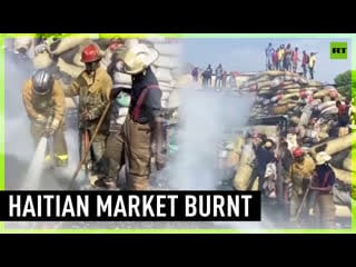 Huge blaze destroys haitian market