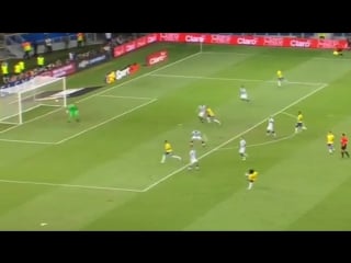 Paulinho goal brazil 3 0 argentina (world cup qualification 2016)