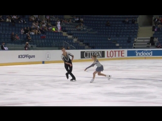 Akhanteva kseniia kolesov valerii (rus) pairs short program bratislava 2018