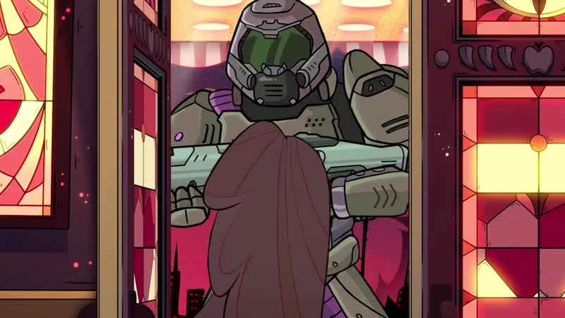 Hazbin hotel charlie meets doom slayer
