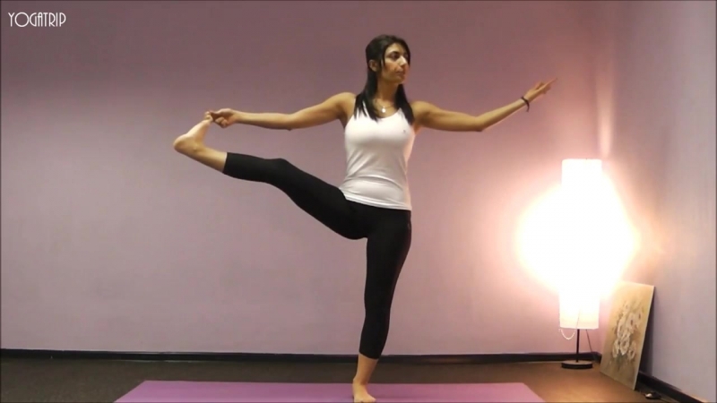 Sls тривикрамасана асана на баланс с раскрытием таза