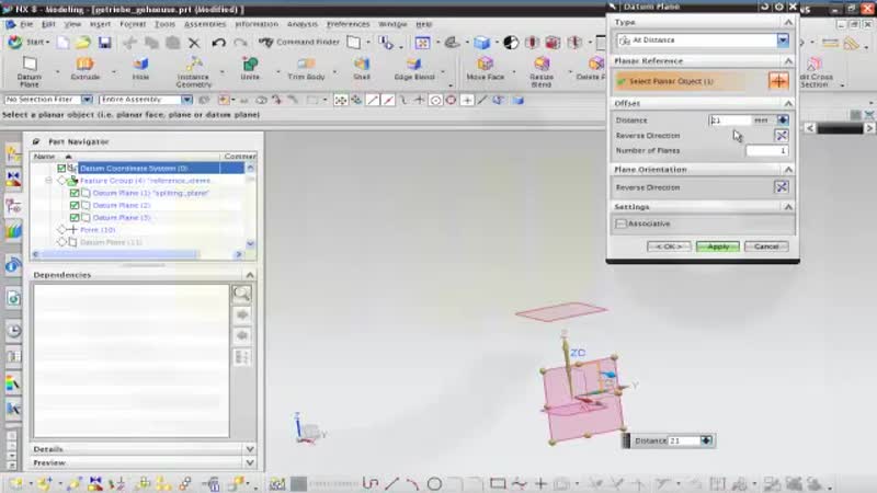 Корпус редуктора getriebe gehaeuse part 4 siemens nx 8 training multibody method extract body