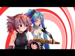 [mmd] 愛dee (aidee) miku luka by mitchiem and cotori (to 2nd chorus)