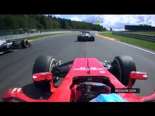 2014 #belgiangp 🇧🇪 | sebastian vettel, kevin magnussen, jenson button & fernando alonso go head to head at spa