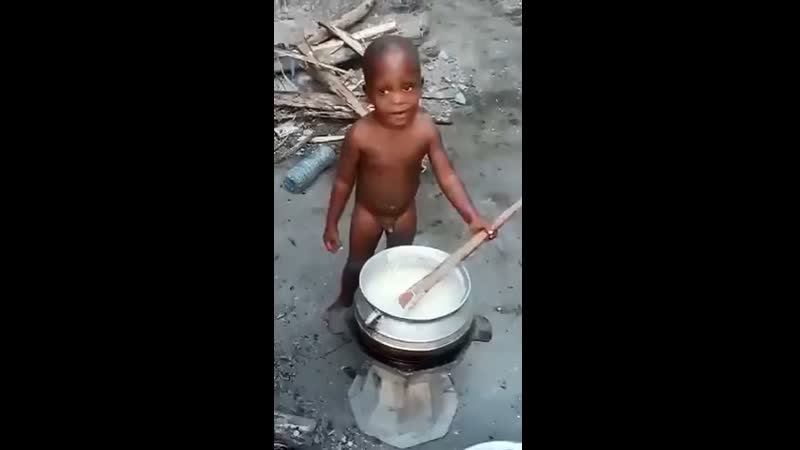 Горячая манная каша