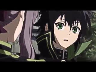 「owari no seraph」 yuuichirou amane & shinoa hiiragi