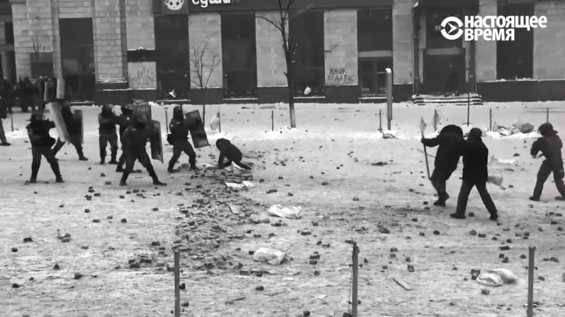 Месцы самых жорсткіх баёў на майдане тады і цяпер