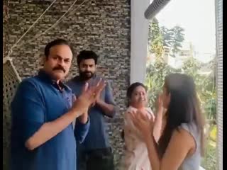 Nagababu, varuntej, niharika and family showing their appreciation and respect towards