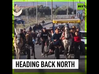 Palestinians head north in wadi gaza despite israeli warnings