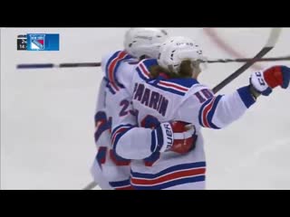 Adam fox buries the panarin pass for a power play goal from downtown! nyr