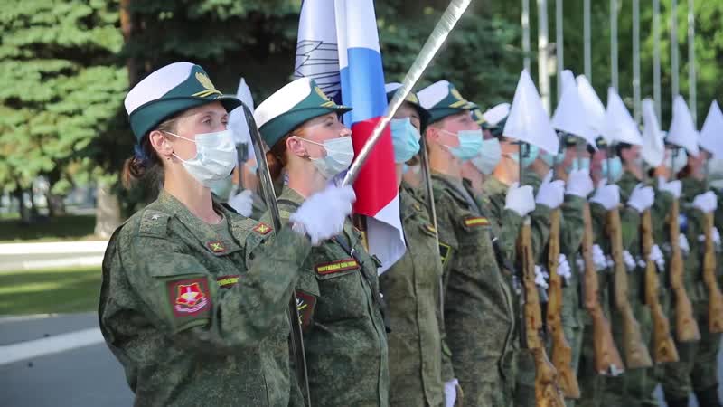 Тренироа сводного женского взвода роты почетного караула