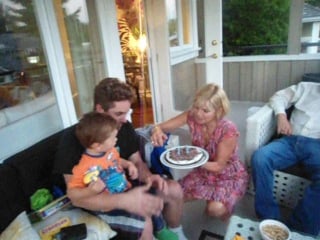 Nikolaus' 2nd birhday with his nana and baba