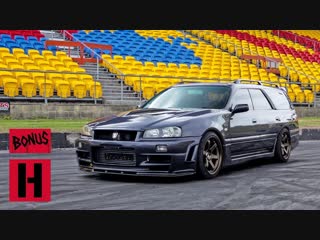 Hoonigan бёрнаут nissan stagea на турбо v8 [bmirussian]