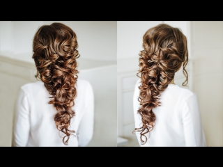 Voluminous greek style braid easy hairstyle for long dark hair