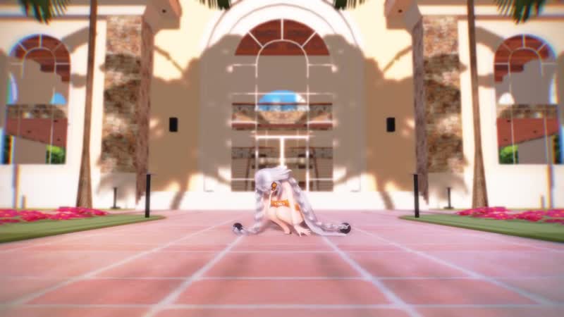 【mmd】 deep blue townへおいでよ 【紲星あかり（水着）】(1080p hd)