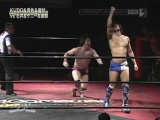 Ddt kudo, kota ibushi & danshoku dino vs kenny omega, keisuke ishii & masa takanashi