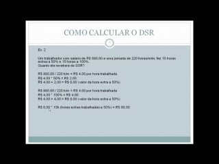 Como calcular o dsr