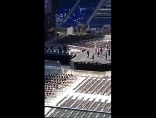 February 15 fan taken video of justin rehearsing at estadio bbva bancomer in monterrey, mexico