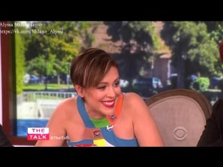 Alyssa milano cracks up at pics of some of her past fashion choices #thetalk #daytimetalk
