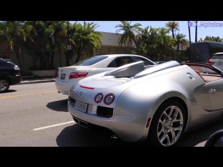 Arnold schwarzeneggers bugatti veyron grand sport vitesse on the road in beverly hills!