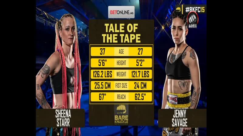 Bare knuckle fc 15 sheena brandenburg vs jenny clausius