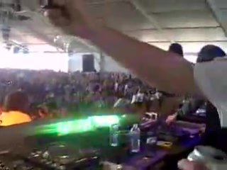 The bloody beetroots starting their set @coachella 2009 feat steve aoki