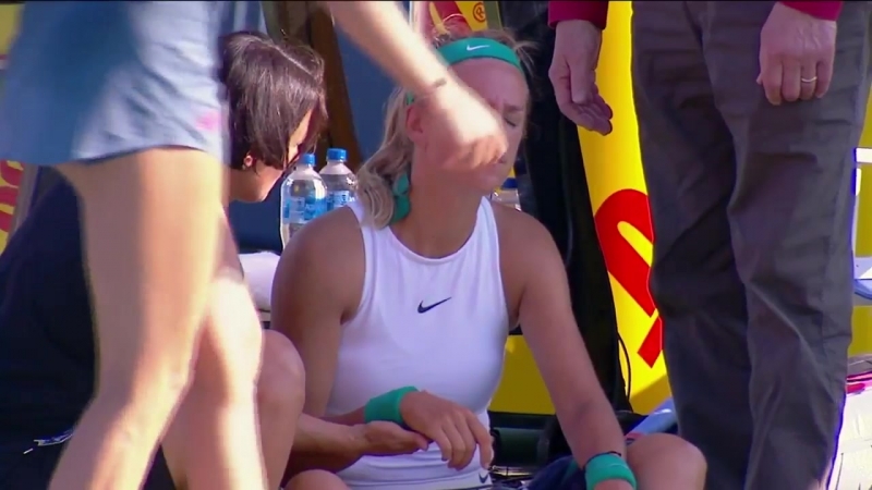Victoria azarenka is porn to retire danielle collins advances 6 74, 3 0 ret to the