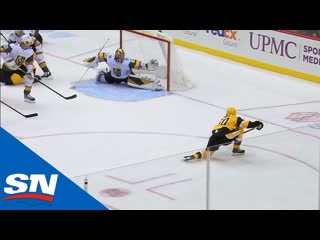 Marc andré fleury stretches out to make amazing save against penguins (720p)