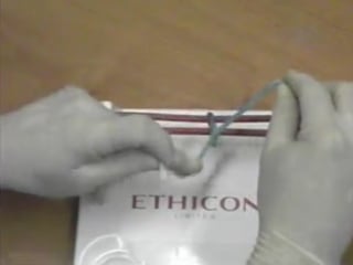 One handed surgical knot