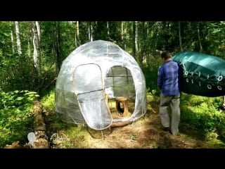 Лесной купол адвоката егорова bushcraft dome of twigs and stretch film