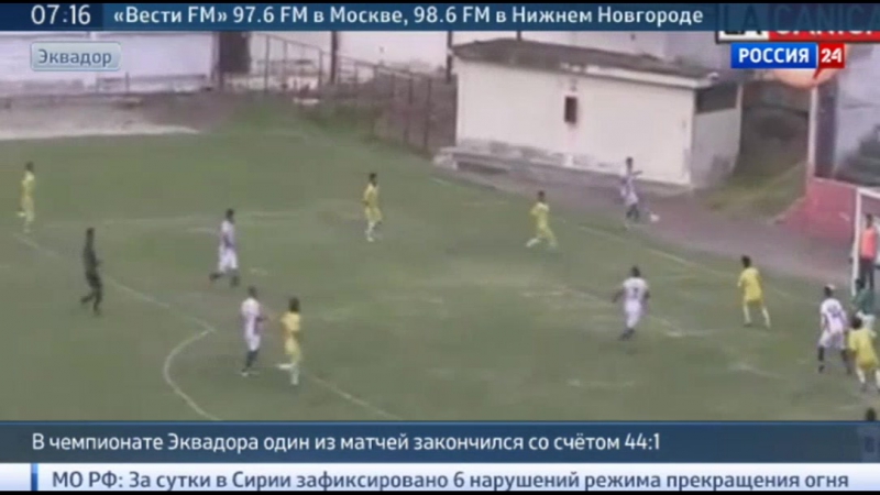 Футбол эквадорский клуб разгромил соперника со счетом 441
