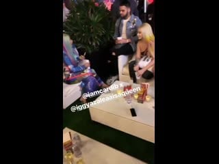 Cardi iggy azalea at the swisher sweets party tonight in la april 12th, 2019