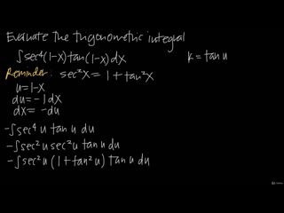 [11 integrals trigonometric integrals] 095 tan^m sec^n, even n, example 2