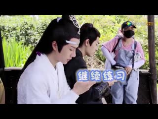 「video」wang yibo x xiao zhan | за кулисами the untamed