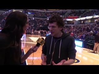 Jesse eisenberg cheers on pacers, talks local charity work