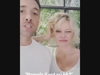 Pamela anderson & maxime dereymez october 2018